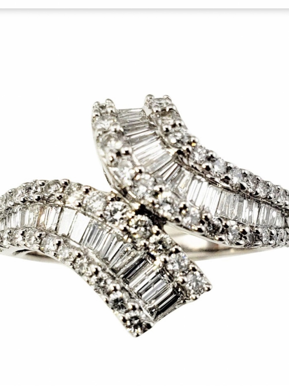 14k diamond bypass ring 0.81 ctw size 7